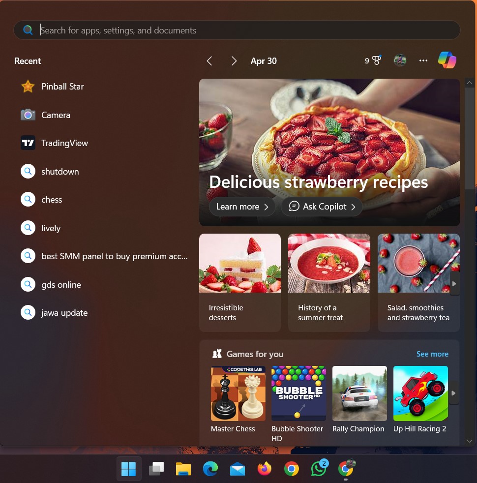 Windows 11 Start Menu