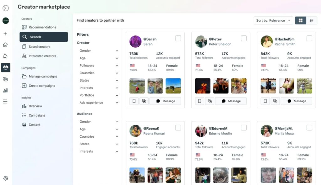 Instagram Creator Market Place using AI